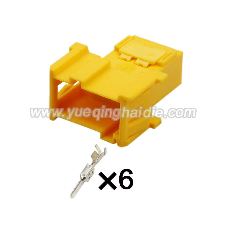 6pin wiring connector  1-965641-6/968271-1 Yellow