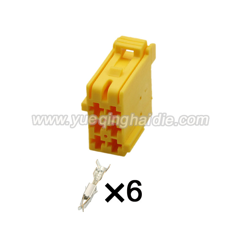 6pin wiring connector  1-965640-6/968271-1 Yellow