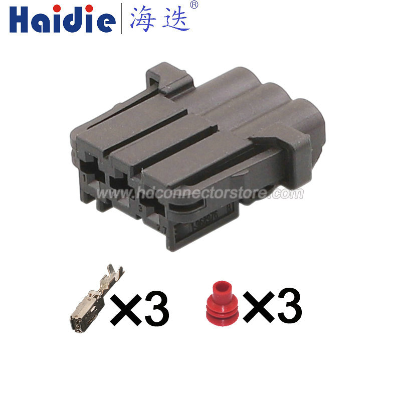 3pin Auto Wiring Cable Connector Include Terminals Pins 1-968976-9