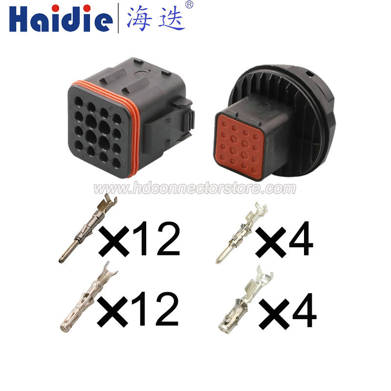 16pin Auto Wiring Cable Connector Include Terminals Pins 132124-000 132124-001