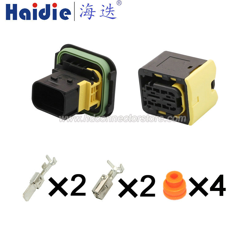 2pin  Auto wiring cable connector include terminals pins 1-1564546-1 1-1564542-1