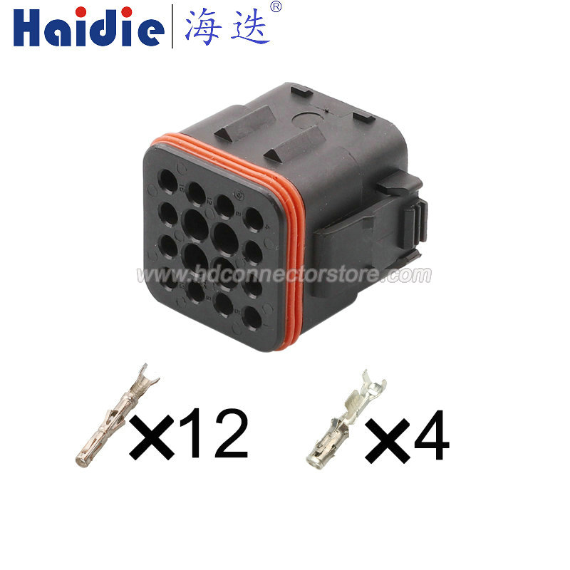 16 Pin wiring connector with terminal 132124-001