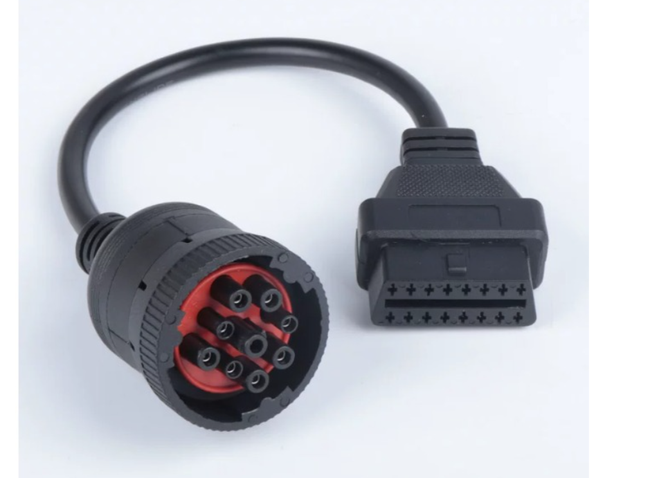 J1939 9-Pin Engine Diagnostic Connector with Flying Leads