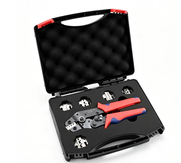 SN Series 7.5-inch Crimping Tool Interchangeable Jaw Set – Ratchet-Style for Cold-Pressed Terminals, Connectors, and Tabs