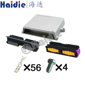 56pin auto male female ECU pin connector with Aluminum shell box HD-56HAJ