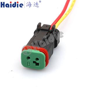 2pin wiring connector HD021Y-1.6-21X DT06-2S-E004  22AWG 18CM