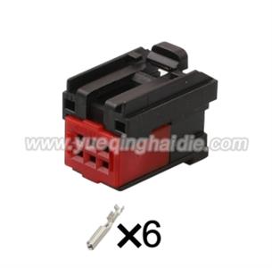 6pin Auto Wiring Cable Connector Include Terminals Pins 9-1411325-1