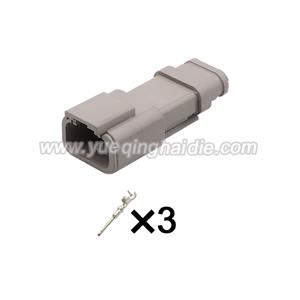 Auto Connector Inlude Terminals and Seals DTM04-3P-E007
