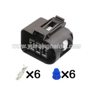 6pin  Auto wiring cable connector include terminals pins HD064A-3.5-21 09401610