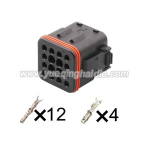 16 Pin wiring connector with terminal 132124-001