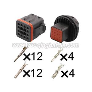 16pin Auto Wiring Cable Connector Include Terminals Pins 132124-000 132124-001