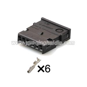 6 Pin wiring connector with terminal 936289-2
