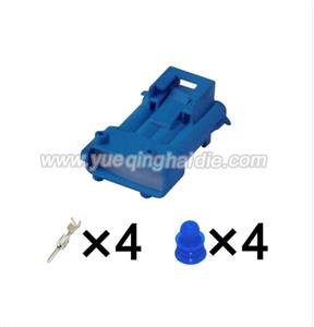 4pin  Auto wiring cable connector include terminals pins 185001-3