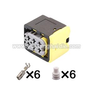 6pin 1418437-1 Auto wiring sealed connector HD063E-3.5-21 2-1418437-1