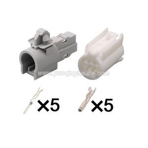 5pin  Male Female Auto wiring cable connector include terminals pins 7282-6107/1300-7602/90980-12189