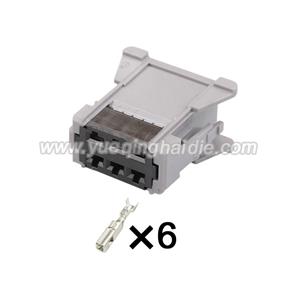 6pin  Auto wiring cable connector HD064B-2.8-21 98172-1003