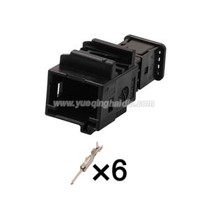 6pin  Auto wiring cable connector include terminals pins 1379118-1