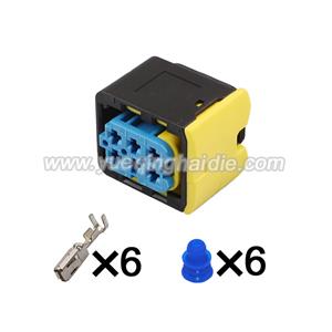 6pin  Auto wiring cable connector include terminals pins HD063C-3.5-21 4-1418437-1
