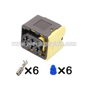 6pin  Auto wiring cable connector include terminals pins HD063B-3.5-21 1-1418437-1