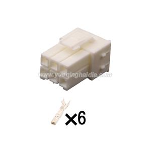6 Pin wiring connector with terminal 177901-1