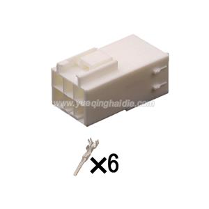 6 Pin wiring connector with terminal 179466-1