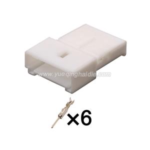 6 pin wiring connector with terminal 2-968490-1