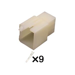 9pin  Auto wiring cable connector include terminals pins 6030-9991