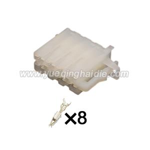 8pin  Auto wiring cable connector include terminals pins 144172-4/144172-3