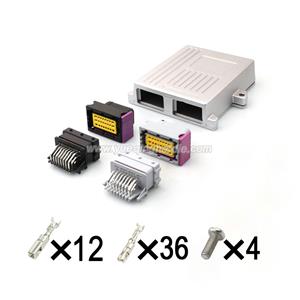 48pin auto male female ECU pin connector with Plastic shell box HD-48HAEJ